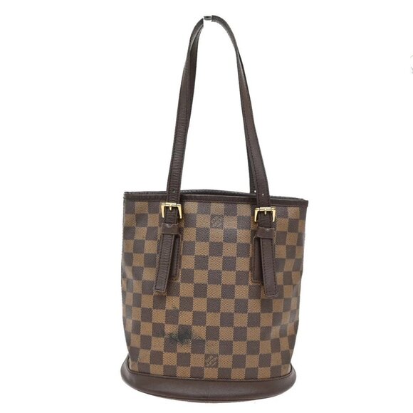 LOUIS VUITTON LV Marais Shoulder Bag Damier Ebene Leather Brown - Picture 3 of 16
